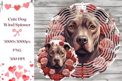 Pit Bull Wind Spinner Design, Pit Bull Sublimation Spinner Product Image 1