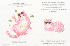 Summer Cute Cat Clipart Product Image 2