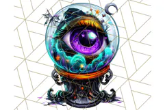 Spooky Halloween Eye PNG, Cute Eyeballs Halloween Clipart Product Image 4
