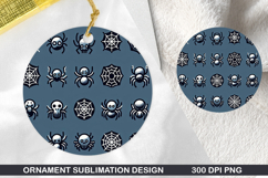 Halloween Stained Glass Ornament PNG, Digital Download File Product Image 1