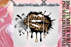 Lively smiles 20oz tumbler wrap, Dripping Lips Product Image 1