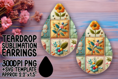Lovely Teardrop Design for Sublimation Projects , Patchwork Product Image 1