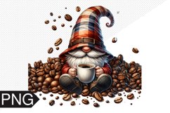 Coffee Gnome Sublimation - Clipart PNG Design Product Image 1