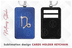 CAPRICORN Diamond Zodiac Sign - Cards Holder Keychain Product Image 1