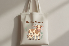Heifer Mama Png, Cow Mom Png Design, Farm Wife Shirt Graphic Product Image 4