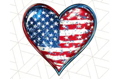 Coquette 4th of July Png, Patriotic Hearts and Bows Clipart Product Image 4