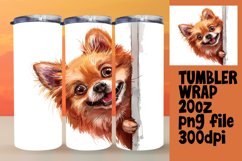 Charming Peek-a-Boo Dog Lover Sublimation Tumbler - 20oz Product Image 1