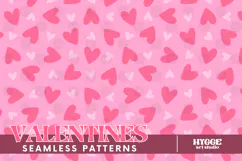St Valentine's Day Hearts Cupid Love Seamless Pattern PNG Product Image 1