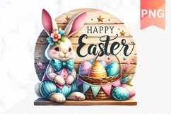 Easter Bunny Sublimation Clipart Bundle Product Image 10