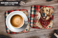 Cute Dogs Square Coaster PNG Bundle, Pet Coaster Design Product Image 9