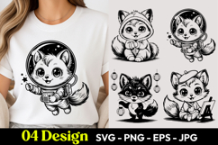 Astronaut Fox SVG PNG Product Image 1