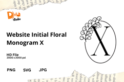 Website Initial Floral Monogram Product Image 1