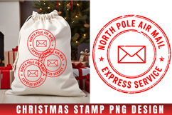 Christmas Stamp Clipart, Christmas Retro sublimation PNG Product Image 1