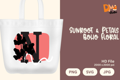 Sunroot &amp; Petals Boho Floral Monogram Product Image 1