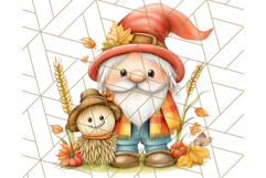 Fall Gnome PNG Clipart, Cute Autumn Gnomes with Pumpkins Product Image 4