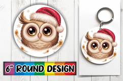 Blissful Round Keychains PNG, Cute Christmas Product Image 1
