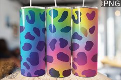 Rainbow Leopard Print Tumbler Wrap - High Quality 300 Dpi Product Image 1