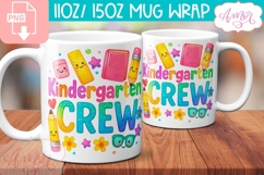 BUNDLE Cute Teacher mug Wraps PNG, cute school mugs template Product Image 8