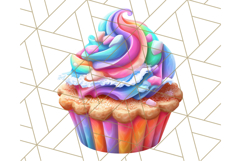 Bright Summer Cupcake PNG Clipart, Colorful Cupcakes Product Image 4