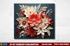 Christmas 20 OZ Tumbler Wrap PNG, Christmas Tumbler Wrap Product Image 3
