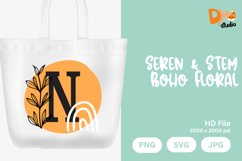 Seren &amp; Stem Boho Floral Monogram Product Image 1