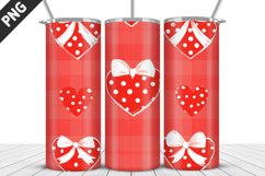 Red Plaid Tumbler Design | Valentine&#039;s Day Tumbler Wrap Product Image 5