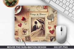 Heart Love Mouse Pad, Valentine Mouse Pad PNG Product Image 1