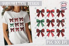 Christmas Coquette Bow PNG Holidays Funny Watercolor Product Image 1