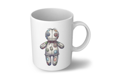 Pastel Patchwork Stitched Doll Halloween Voodoo PNG Product Image 6