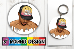Radiant Circle Car Coasters, Afro Mam Product Image 1