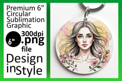 Creative Round Design for Keychains , Beauty Woman Product Image 1