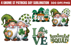 Gnome St Patricks Day Sublimation Bundle PNG Product Image 4