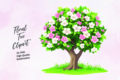 Floral tree clipart sublimation png Product Image 1