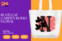 Rustleaf Garden Boho Floral Monogram Product Image 1