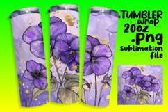 Sublimation PNG Design 20oz Floral Teardrop Earrings Product Image 1