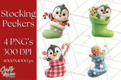 Christmas Stockings & Sleighs Clipart PNG Cute Holiday Product Image 1