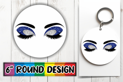 Playful Circle Car Coaster Design, Woman Eyes Product Image 1