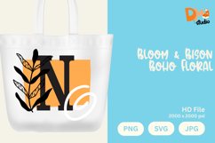 Bloom &amp; Bison Boho Floral Monogram Product Image 1