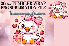 CHEERFUL PRESENT 20oz TUMBLER WRAP, Cute Goose Product Image 1