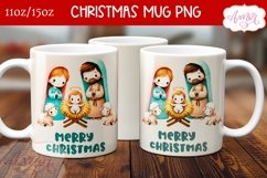 Christmas nativity mug wrap PNG for sublimation 11oz 15oz Product Image 2