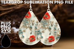 Glossy 3D Floral Teardrop Earring Summer Sparkle Product Image 1