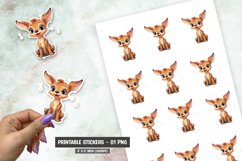 Cartoon deer sticker, Cute deer sticker png Product Image 1