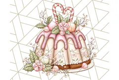 Christmas Sweet Shoppe Clipart PNG, Pastel Bakery Art Product Image 4