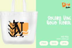 Solara Vine Boho Floral Monogram Product Image 1