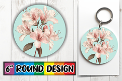 Whimsical Round Design for Car Coasters , Beauty Flower Product Image 1