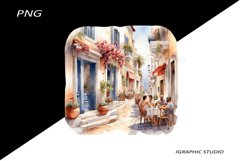 Greece summer clipart, Mediterranean Food Clipart, Product Image 1