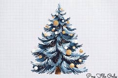 Winter Christmas Tree Sublimation PNG Product Image 1