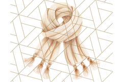 Watercolor Winter Hats and Scarves Clipart PNG Product Image 4