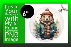 Enchanting Winter Critter Ornament Sublimation Art Product Image 1