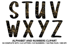 Halloween Alphabet Clipart PNG, watercolor letters doodle Product Image 4